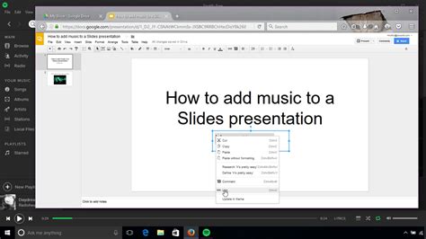 how to play music in google slides